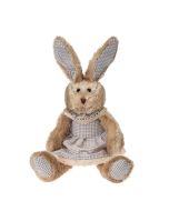 Królik Mellin w szarej sukience 25cm