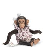 Małpka hiszpańska Lola w rampersie w kwiatki 32cm