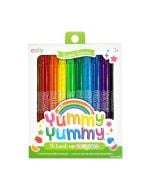 Kredki świecowe wykręcane 12kol pachnące Yummy