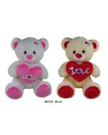 Miś z sercem 40cm MIX