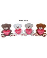 Miś z sercem 25cm MIX