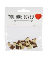 Drewniane serduszka mini 24szt