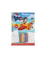 Kolorowanie po numerach A4 5ark Samolot