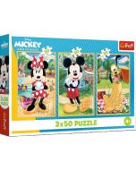 Puzzle 3x50 Myszki na wakacjach TREFL