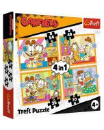 Puzzle 4w1 Garfield kocha lazanię TREFL