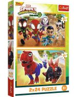 Puzzle 2x24 Spidey i dinozaury TREFL