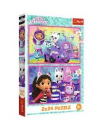 Puzzle 2x24 Zabawy z Gabby TREFL
