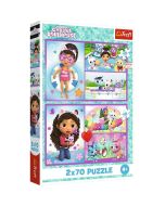 Puzzle 2x70 Baw się z Gabby TREFL