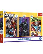 Puzzle 3x80 Dni pełne akcji TREFL