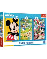 Puzzle 3x80 Ekipa Myszki Miki TREFL