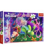 Puzzle 100 Smok Diplodok i przyjaciele TREFL