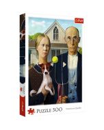 Puzzle 500 American Gothic: Psia Edycja TREFL