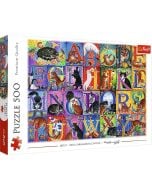 Puzzle 500 Koci alfabet TREFL