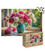 Puzzle drewniane 500 Kwitnące okno