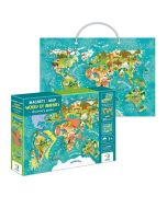 Mapa magnetyczna mapa świata zwierząt