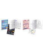 Kolorowanka A4/16K z naklejkami kosmos,księżniczki