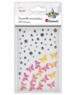 Kryształki samoprzylepne Motyle i dżety 64szt