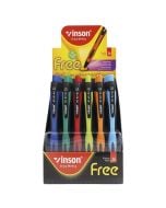 Długopis automat. Free 1008 niebieski (36szt)