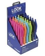 Długopis automat. Look 3202 niebieski (36szt)