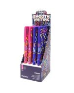 Długopis z zatyczką Fashion Alphabet nieb. (20szt)