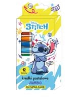 Kredki pastelowe Jumbo 12 kolorów Stitch