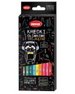 Kredki ołówkowe trójkątne 12kolorów