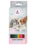 Kredki ołówkowe trójkątne The Sweet Pets 12 kol.