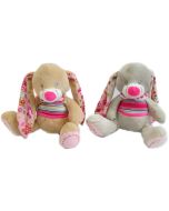 Zajączek baby z grzechotką 18cm MIX