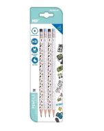 Ołówek z gumką HB 4szt