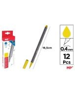 Cienkopis 0.4mm żółty (12szt)