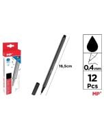 Cienkopis 0.4mm czarny (12szt)