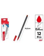 Cienkopis 0.4mm czerwony (12szt)