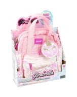 Plecak mini puff z portfelem róż