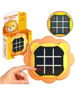 Gra 3w1 Kółko i Krzyżyk memory lew pomarańczowy