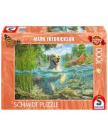 Puzzle PQ 1000 Mark Fredrickson Labrador na rybach