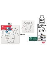 Płótno do malowania niedźwiedź 20x20