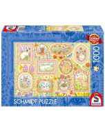Puzzle PQ 1000 Portrety kociej socjety G3