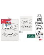 Płótno do malowania krab 20x25cm