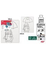 Płótno do malowania pingwin z parasolem 20x25cm