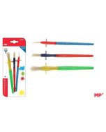 Pędzle dla dzieci z uchwytem Easy grip 3szt