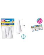 Stożki styropianowe do zdobienia 30x60mm 2szt