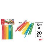 Patyczki drewniane kolorowe 5mm 20szt