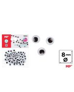 Oczy ruchome samoprzylepne 8mm