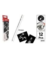 Węgiel rysunkowy biały 12szt