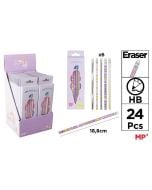 Ołówek z gumką Unicorn 6szt