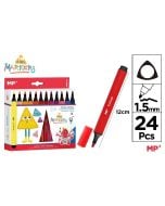 Flamastry szkolne trójkątne 24 kolory