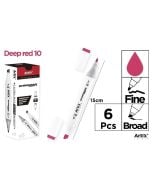 Marker Chromax z 2 końcówk. deep red 10 (6szt)