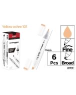 Marker Chromax z 2 końcówk yellow orche 101 (6szt)