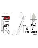 Marker Chromax z 2 końcówk. cool grey CG2 (6szt)