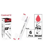 Marker Chromax z 2 końcówk. coral red 12 (6szt)